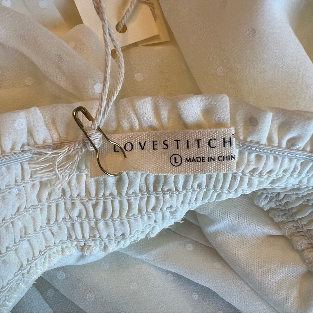 NWT Lovestitch Romantic Cream Women's Top - Picture 9 of 10